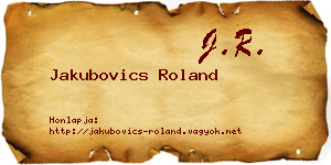 Jakubovics Roland névjegykártya